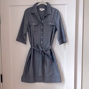 Vineyard Vines Chambray Shirt Dress in Blue-Gray